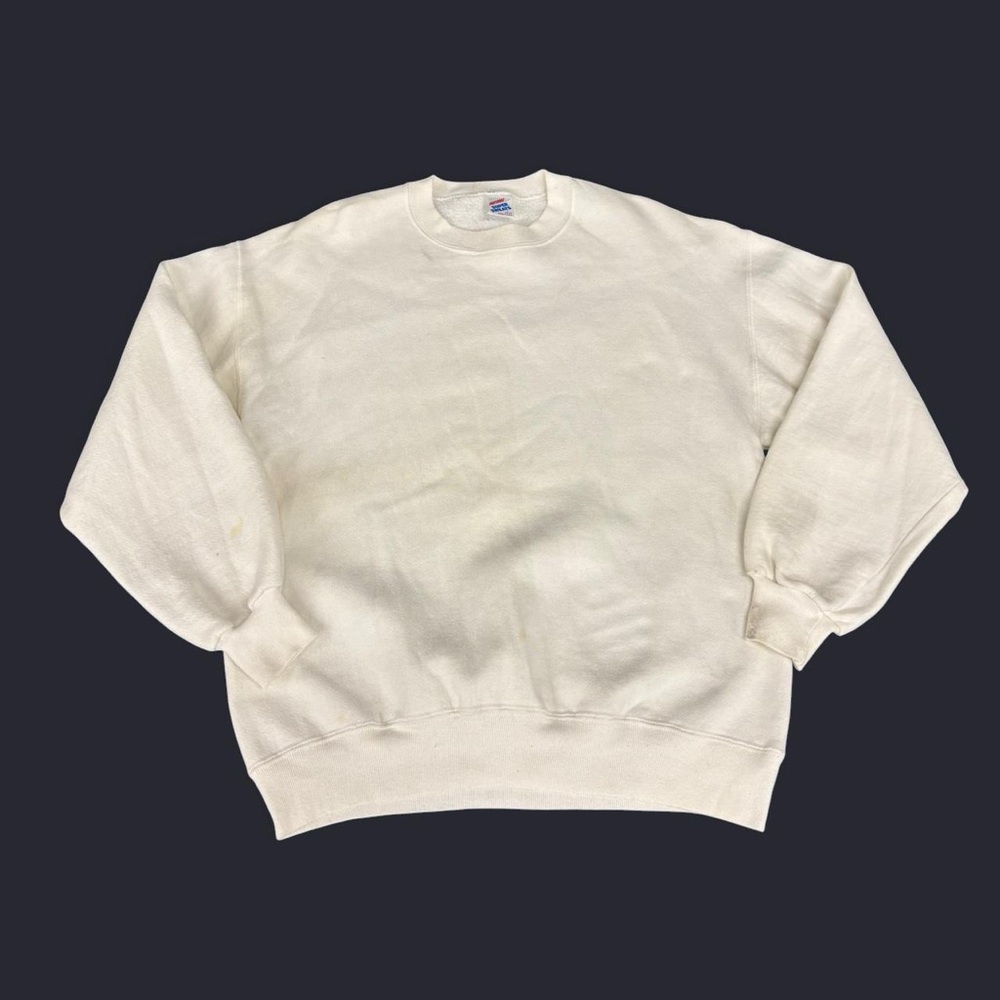 Vintage 80s/90s jerzees blank sweatshirt white Made In USA